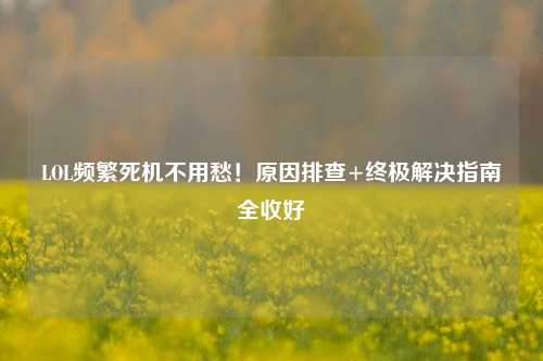 LOL频繁死机不用愁！原因排查+终极解决指南全收好