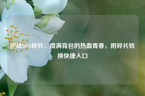 逆战2018碎片，攒满背包的热血青春，附碎片转换快捷入口