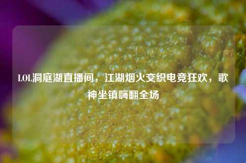 LOL洞庭湖直播间,江湖烟火交织电竞狂欢,歌神坐镇嗨翻全场