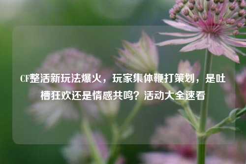 CF整活新玩法爆火,玩家集体鞭打策划,是吐槽狂欢还是情感共鸣?活动大全速看