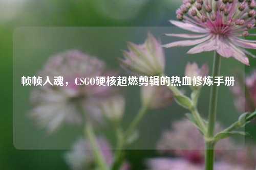 帧帧入魂，CSGO硬核超燃剪辑的热血修炼手册