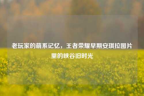 老玩家的萌系记忆,王者荣耀早期安琪拉图片里的峡谷旧时光