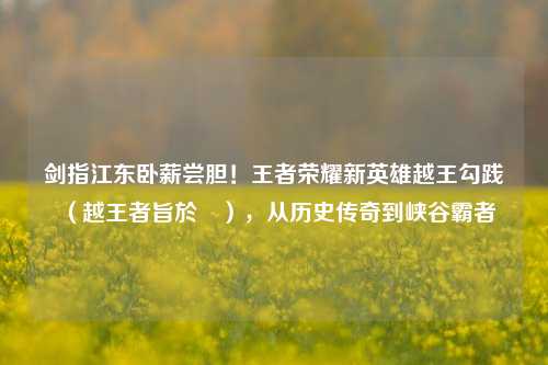 剑指江东卧薪尝胆！王者荣耀新英雄越王勾践（越王者旨於晹），从历史传奇到峡谷霸者