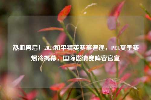 热血再启！2024和平精英赛事速递，PEL夏季赛爆冷揭幕，国际邀请赛阵容官宣