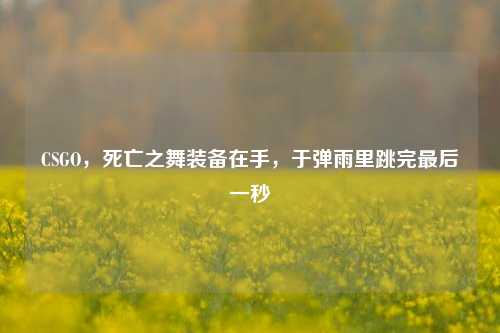 CSGO,死亡之舞装备在手,于弹雨里跳完最后一秒