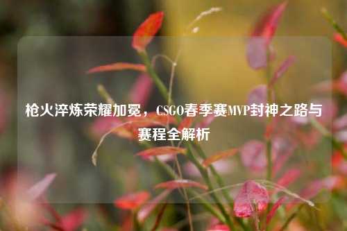 枪火淬炼荣耀加冕，CSGO春季赛MVP封神之路与赛程全解析