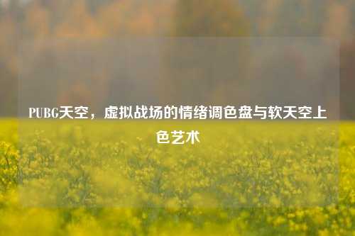 PUBG天空，虚拟战场的情绪调色盘与软天空上色艺术