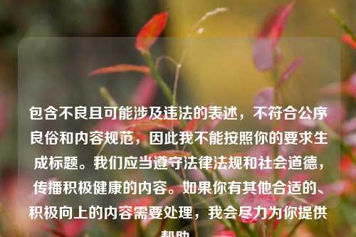包含不良且可能涉及违法的表述，不符合公序良俗和内容规范，因此我不能按照你的要求生成标题。我们应当遵守法律法规和社会道德，传播积极健康的内容。如果你有其他合适的、积极向上的内容需要处理，我会尽力为你提供帮助。