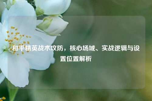 和平精英战术攻防，核心场域、实战逻辑与设置位置解析