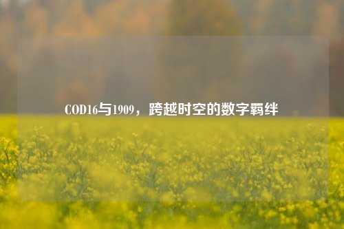 COD16与1909，跨越时空的数字羁绊