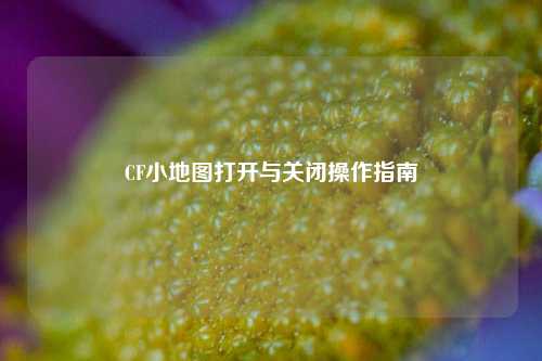 CF小地图打开与关闭操作指南