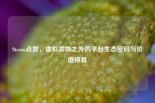 Steam点数，虚拟装饰之外的平台生态密码与价值换算